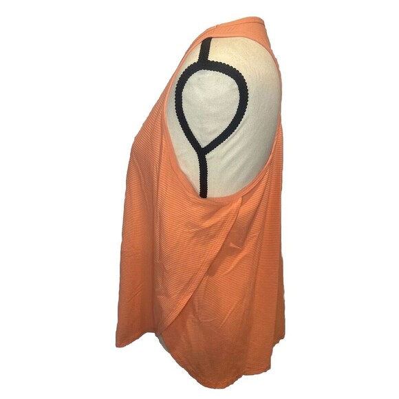 Women’s Calia ORANGE Striped Sleeveless Tank Top Sz L - Picture 3 of 6